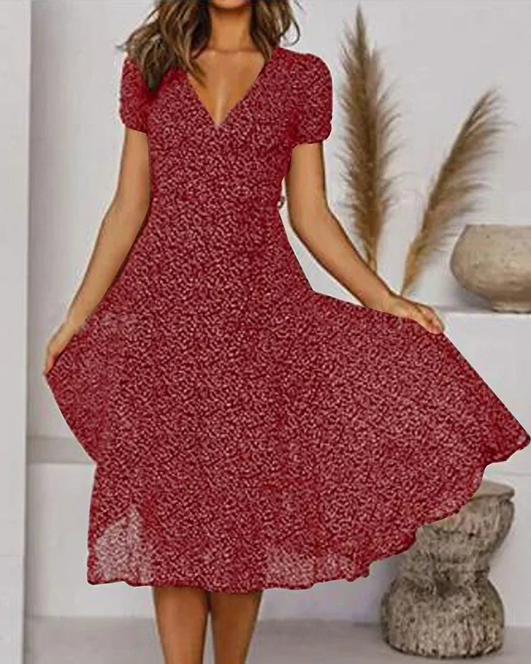 Cassandra | Vestido Midi Cruzado Floral – Decote em V Favorecedor | Verão Momount - Image 7