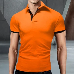 Momount Polo Homem – Gola Mao Detalhe Contrastante Slim Fit
