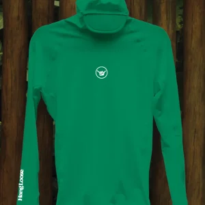 Camiseta Surf com Capuz Verde Escuro Hang Loose Hood