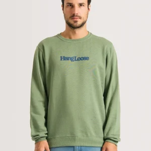 Moletom Careca Hang Loose Typo Verde