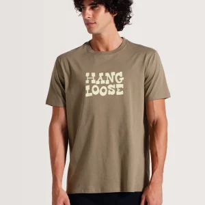 Camiseta Caqui Manga Curta Hang Loose Keepit