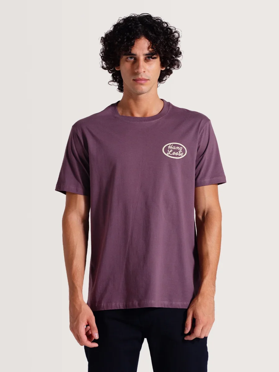 Camiseta Violeta Manga Curta Hang Loose Cali - Image 2