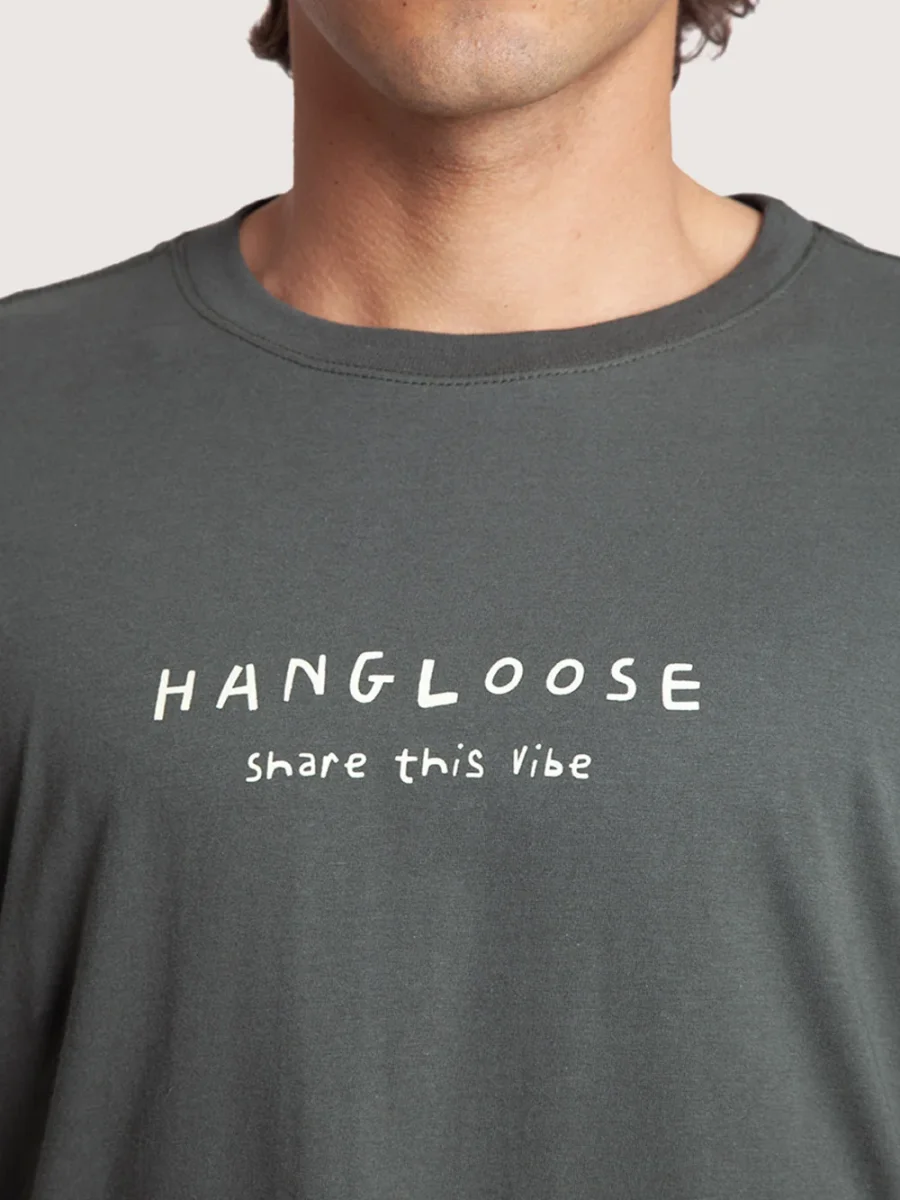 Camiseta Manga Longa Verde Hang Loose Share It - Image 4
