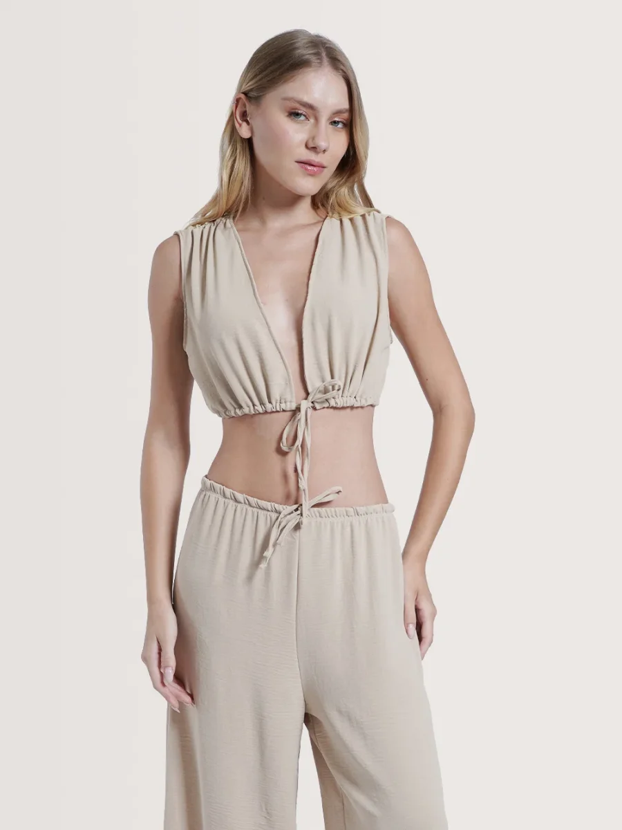 Top Cropped Areia Hang Loose Pleat - Image 3