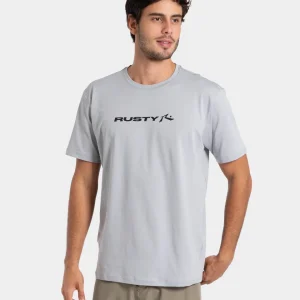 Camiseta Surf Cinza Claro Rusty Short Ride