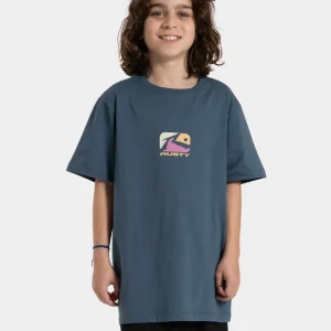 Camiseta Manga Curta Azul Rusty Phenom Juvenil