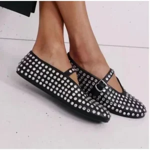 Momount Sabrinas com Brilhantes – Cristais em Malha, Mary Jane, Fivela
