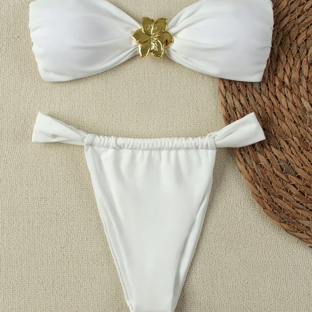 Momount Biquíni Bandeau de Senhora – Push-Up com Argola e Tanga Brasileira - Image 3