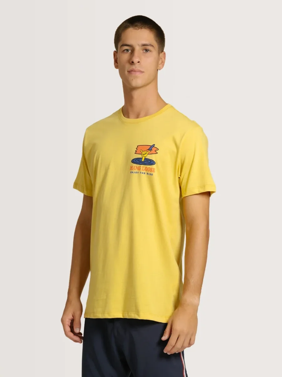 Camiseta Amarela Básica Masculina Hang Loose The Ride - Image 2