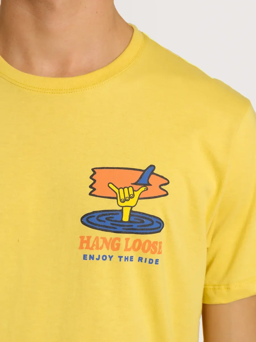 Camiseta Amarela Básica Masculina Hang Loose The Ride - Image 4