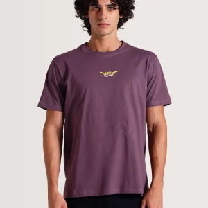 Camiseta Violeta Manga Curta Hang Loose Retro