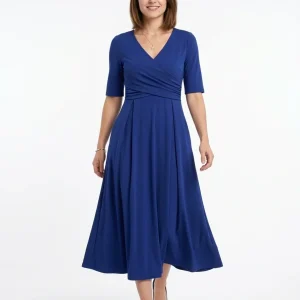 Lysandra | Vestido Midi Cruzado Decote em V de Verão