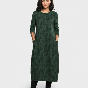 Momount Vestido Midi Casual Mulher – Manga Comprida Ajuste Largo para o Dia a Dia