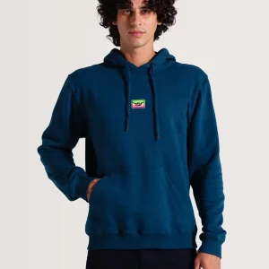 Moletom Canguru Azul Hang Loose Retro