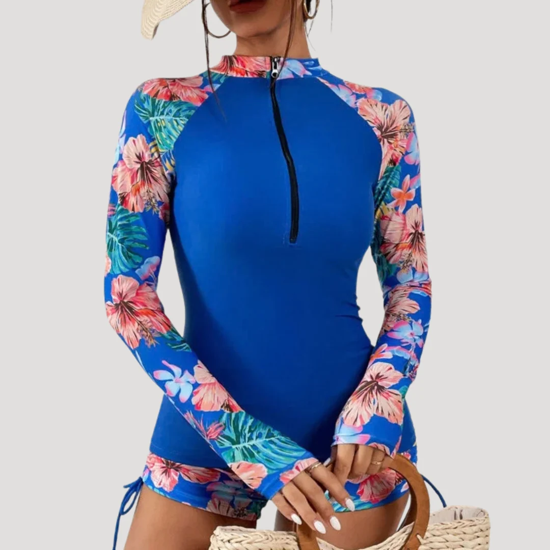 Momount Fato de Banho de Senhora – Estampado Floral Manga Comprida Praia Verão - Image 8